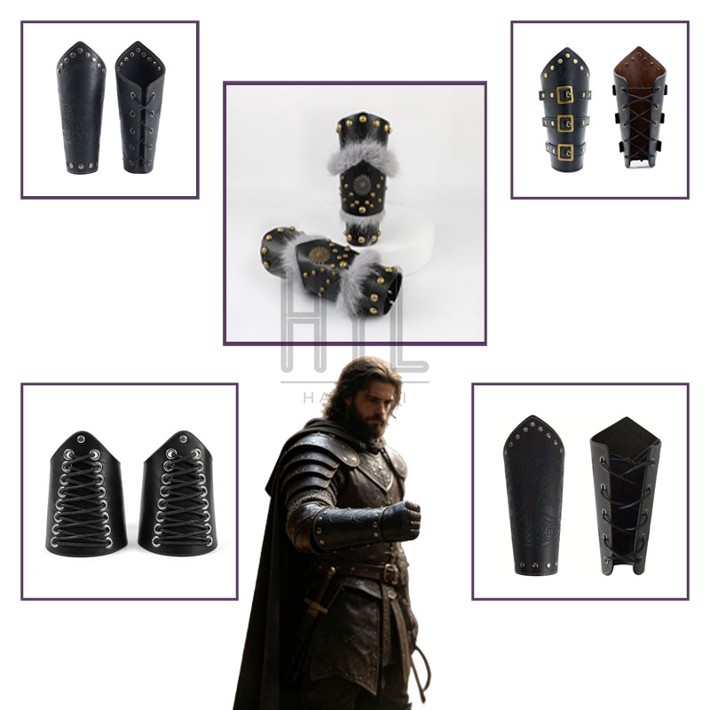 Cosplay Prop - Manopla Medieval Steampunk Retro de Couro