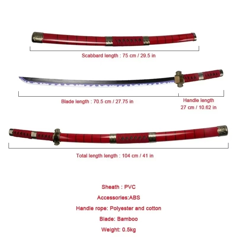 40incn roronoa zoro katana nin - Cosplay Prop Dagger avaliação e preço