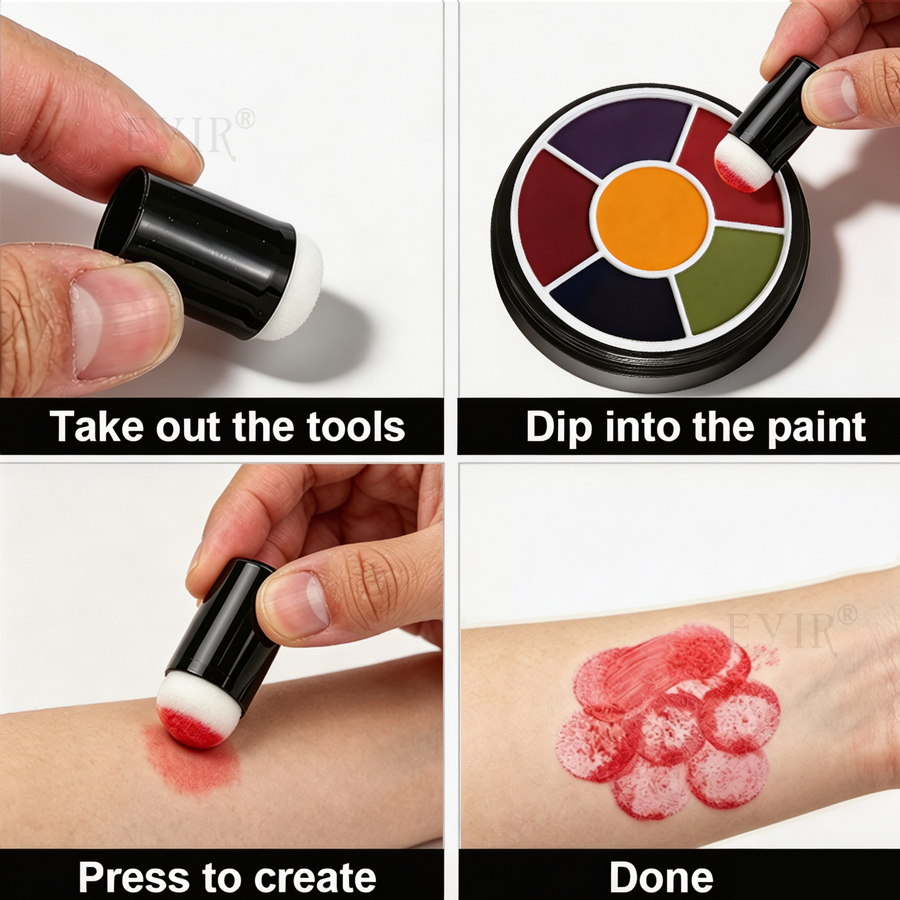 Paleta de pintura facial e cor - Cosplay Prop Paint avaliação e preço